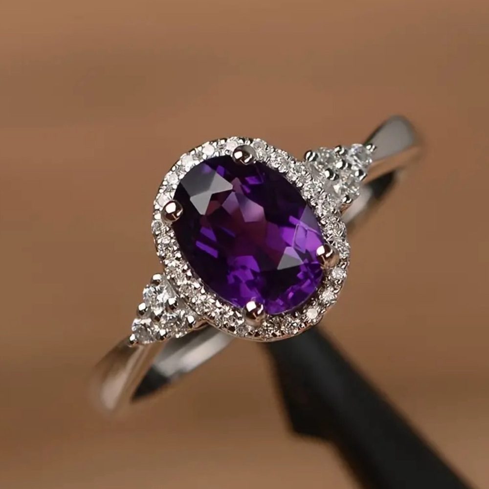 Simulated Amethyst Ring